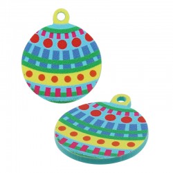 Pendentif en Acrylique Plexi Boule de Noël Décorative 22 mm