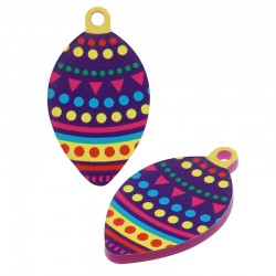 Colgante de Metacrilato Bola Navideña17x29mm