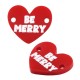 Plexi Acrylic Connector Heart “BE MERRY” 17x15mm