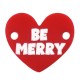 Conector Acrílico de Plexiglás con Corazón «BE Merry» 17 x 15 mm