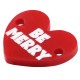 Conector Acrílico de Plexiglás con Corazón «BE Merry» 17 x 15 mm