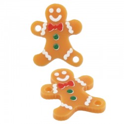 Connecteur en Acrylique Plexi Gingerbread Boy 16 x 19 mm