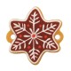 Plexi Acrylic Connector Gingerbread Snowflake 19mm