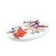 Colgante Acrílico Plexi Ovalado con Ciervo y Adornos 37 x 50 mm