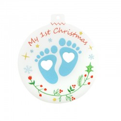 Pendentif en Acrylique Plexi Boule de Noël 50 mm