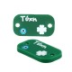 Conector Acrílico de Plexiglás con ojo Turco y Trébol 20 x 10 mm