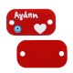 Plexi Acrylic Connector with Evil Eye & Heart 20x10mm