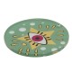 Colgante Redondo de Acrílico Plexi con Estrella y ojo Turco 50 mm
