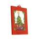 Colgante Cuadrado de Acrílico Plexi con Árbol de Navidad y Regalos, 70 mm