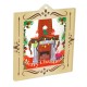 Plexi Acrylic Christmas Pendant Square with Fireplace 70mm