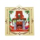 Colgante Navideño Cuadrado de Acrílico Plexi con Chimenea 70 mm