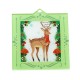 Plexi Acrylic Christmas Pendant Square with Deer 70mm