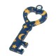 Plexi Acrylic Pendant Key Heart with Stars & Moon 18x43mm