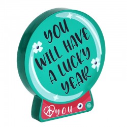 Bola de Nieve Decorativa de Plexi Acrílico «Lucky Year» 64 x 74 mm