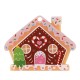 Pendentif en Acrylique Plexi Maison en Bonbons avec cœur et Arbre 56 x 43 mm