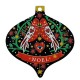 Pendentif Boule en Acrylique Plexi « NOEL » avec Oiseau et œil Maléfique 57 x 60 mm