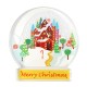 Boule de Neige Décorative en Plexiglas Acrylique « Merry Christmas » 85 x 91 mm