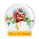 Plexi Acrylic Decorative Snowball “Merry Christmas” 85x91mm