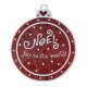 Colgante de Acrílico Plexi Bola de Navidad «Noel» 64 x 76 mm