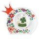 Decorazione in Plexiglass Acrilico a Forma di Melograno 75X65 mm e 30 mm (2 Pezzi/Set)