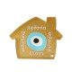 Plexi Acrylic Decorative House with Evil Eye & Wishes 77x61mm