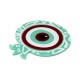 Plexi Acrylic Pendant Pomegranate w/ Evil Eye 63x70mm