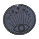 Plexi Acrylic Pendant Round with Evil Eye & Symbols 90mm
