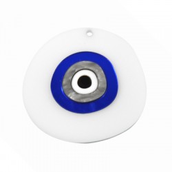 Colgante de Metacrilato Redondo Irregular Ojo 57x55mm
