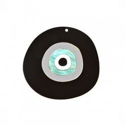 Colgante de Metacrilato Redondo Irregular con Ojo 63x59mm