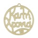 Plexi Acrylic Pendant Round with Evil Eye 50mm