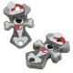 Conector Acrílico de Plexiglás Perro con Hueso y Gorro 12 x 19 mm