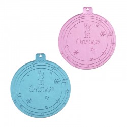 Pendentif en Acrylique Plexi Boule « Mon Premier Noël » 60 mm
