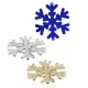 Pendentif en Acrylique Plexi « Flocon de Neige » avec 2 Trous 70 mm