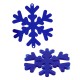 Ciondolo in Plexiglass Acrilico con Fiocco di Neve e 2 Fori 70 mm