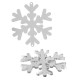 Pendentif en Acrylique Plexi « Flocon de Neige » avec 2 Trous 70 mm