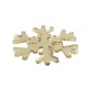Ciondolo in Plexiglass Acrilico con Fiocco di Neve e 2 Fori 70 mm