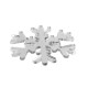 Ciondolo in Plexiglass Acrilico con Fiocco di Neve e 2 Fori 70 mm