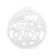 Colgante de Acrílico Plexi con Bola Navideña «Για τον Νονό» 55 mm