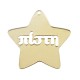 Ciondolo in Plexiglass Acrilico a Forma di Stella Πίστη 60X56 mm