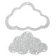 Pendentif en Acrylique Plexi en Forme de Nuage 93 x 60 mm (2 Pièces/Set)