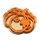 Plexi Acrylic Pendant Pumpkin with Leaf 91x78mm