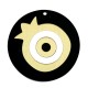 Plexi Acrylic Pendant Round with Pomegranate & Evil Eye 65mm