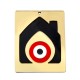 Colgante Rectangular de Acrílico Plexi con Casa y ojo Turco 71 x 90 mm