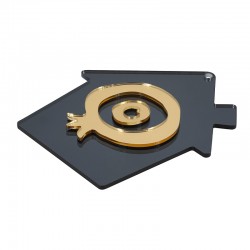 Colgante Decorativo de Acrílico Plexi con Casa, Granada y ojo 107 x 120 mm