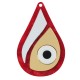 Plexi Acrylic Pendant Teardrop with Evil Eye 47x75mm