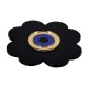 Plexi Acrylic Pendant Four Leaf Clover with Evil Eye 82x80mm