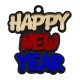 Pendentif en Acrylique Plexi « Happy NEW YEAR » 56 x 57 mm