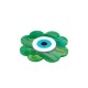 Plexi Acrylic Pendant Four Leaf Clover with Evil Eye 61mm