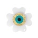 Plexi Acrylic Decorative Clover with Evil Eye & Wishes 62x60mm