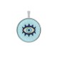 Colgante Redondo de Acrílico Plexi con ojo Turco y Montura de Zamak 33 mm